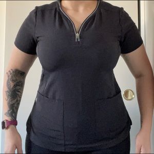 Healing Hands HH360 Black Medium Scrub Top